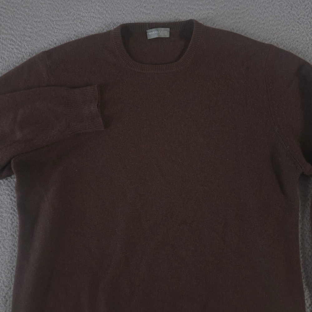 Mario Caldi Sweater Mens 54/XL 100% Cashmere Made in Italy Crew Neck Pullover